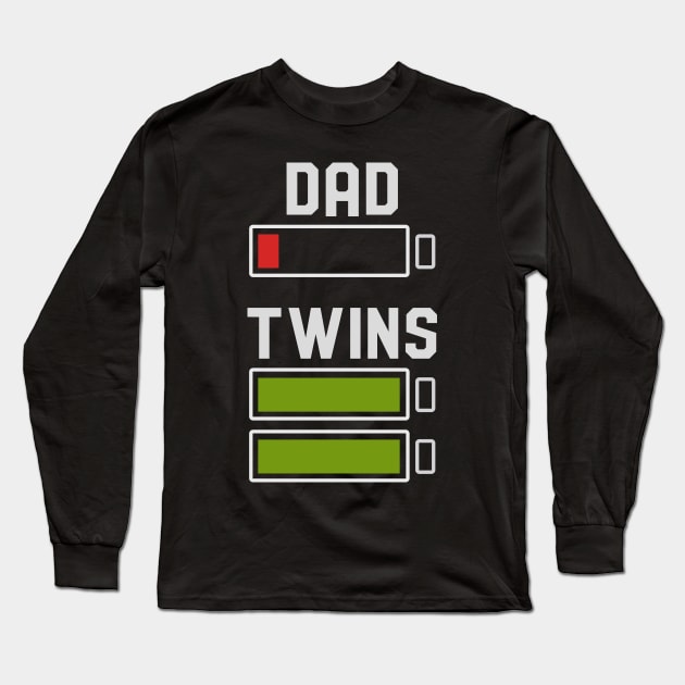 Dad Of Twins Long Sleeve T-Shirt by animericans